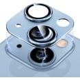 thumbnail image 1 of for iPhone 14 /iPhone 14 Plus Camera Lens Protector, [Drop Protection] 9H Tempered Glass Camera Cover screen Metal Ring Case Friendly Scratch Resistant Easy to Install - Blue, 1 of 5