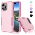 thumbnail image 1 of for iPhone 15,15 Pro,15 Plus,15 Pro Max Case,Heavy Duty Shockproof Dual Layer Rugged Full-Body Protective Phone Cover,2 in 1 Silicone Rubber Phone Case for iPhone 15 Plus 6.7" - Pink 2023, 1 of 6