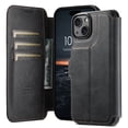 thumbnail image 1 of for iPhone 15 2-in-1 PU Leather Case, Detachable Wallet Case with Card Holder Stand, Removable Folio Protective Cover, Support Magnetic Car Mount, Magnetic Clasp, Shockproof Cover, Black, 1 of 11