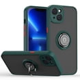 thumbnail image 1 of for iPhone 15 6.1" Case, Hybrid Rubber Protective Matte Back Case Magnetic For Car Mount with 360° Rotatable Ring Holder Kickstand Shockproof Protective Cover For iPhone 15,
Green & Red, 1 of 9