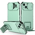 thumbnail image 1 of for iPhone 15 Case with Camera Lens Slide Protection, Armour Silicone TPU Bumper Tough PC Cover with Kickstand, Military Shockproof Absorption Protective Case for iPhone 15,
Lightblue, 1 of 11