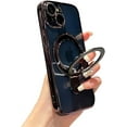 thumbnail image 1 of for iPhone 15 Case Clear  Build-in Stand with Camera Lens Protection [Compatible with MagSafe] Shockproof Soft Protective Slim Phone Case for iPhone 15 6.1 Inch - Black, 1 of 11