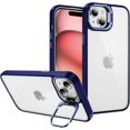thumbnail image 1 of for iPhone 15 Case Clear Shockproof Anti-Scratch Cover Protect Camera Lens iPhone 15 Phone Case with Ring Stand Slim Orange Rugged Heavy Duty Protection (Blue), 1 of 14