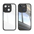 thumbnail image 1 of for iPhone 15 Case Clear Slim, [Built in Lens Protector] [Non Yellowing] TPU Bumper Transparent Back Hard Shell Shockproof Thin for Men Women for iPhone 15, Black, 1 of 5