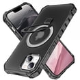 thumbnail image 1 of for iPhone 15 Case, [Compatible with MagSafe][Anti-Yellowing][Military-Grade Protection] Shockproof Corner Enhanced Protection Magnetic Phone Case for iPhone 15,Black, 1 of 6