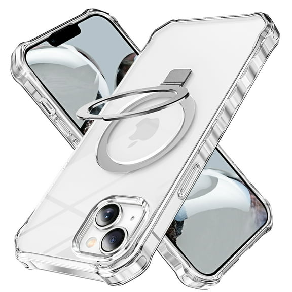 for iPhone 15 Case, [Compatible with MagSafe][Anti-Yellowing][Military-Grade Protection] Shockproof Corner Enhanced Protection Magnetic Phone Case for iPhone 15,Clear