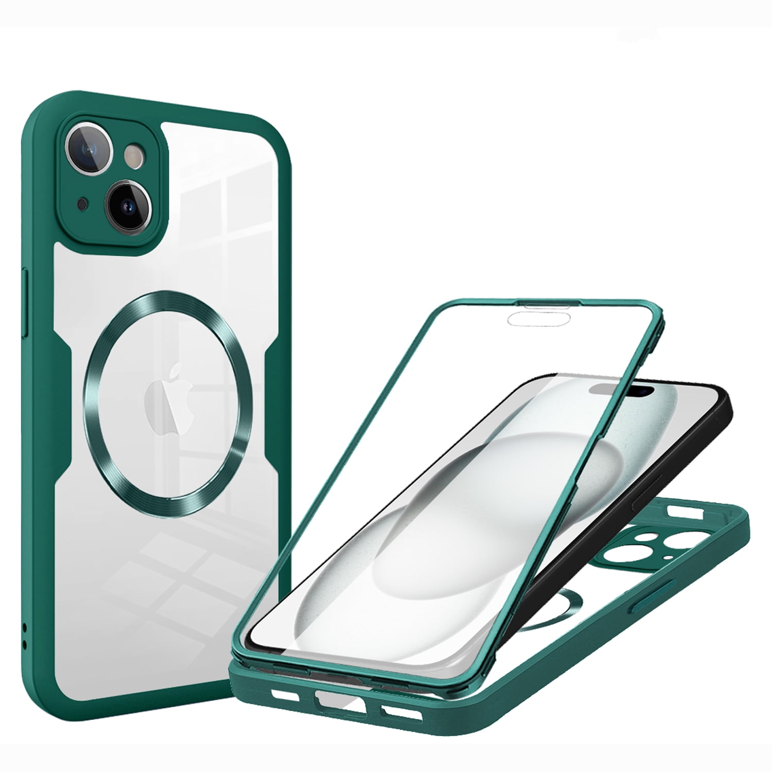 Multiple Layer Screen Protector for iPhone 15 Case, Compatible with MagSafe [Built-in Screen Protector ...