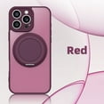 thumbnail image 1 of for iPhone 15 Case, Compatible with Magsafe with 360° Rotatable Magnetic Stand Ring Holder, Translucent Matte Back TPU Bumper Magnetic Phone Case Cover for iPhone 15, Red, 1 of 8