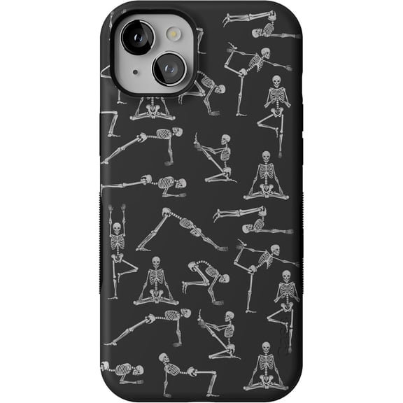 iPhone 15 Case | Corpse Pose | Skeleton Yoga | Compatible with MagSafe | Bold Protective Design