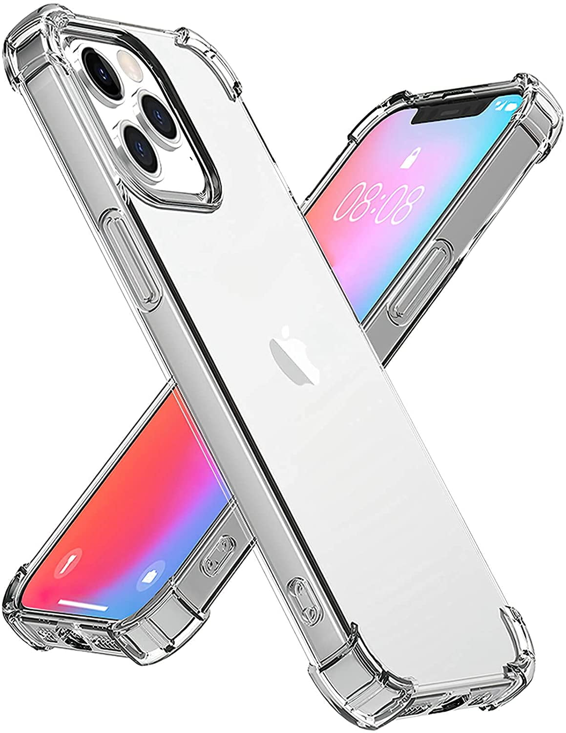 iPhone 15 Case, Crystal Clear AntiScratch Shock Absorption Hard Phone