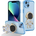 thumbnail image 1 of for iPhone 15 Case Cute 6D Astronaut Phone Case with Stand Luxury Plating Case Cover Slim Fit Shockproof Bumper Protective Electroplated Case for iPhone 15 6.1 inch,Blue, 1 of 12