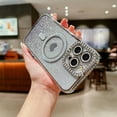 thumbnail image 1 of iPhone 15 Case Glitter Bling for Girls Women, Gradient Color Cute Heart Sparkle Magnetic Cover Compatible with Magsafe Fashionable Slim Fit Clear Phone Case for iPhone 15, Silver, 1 of 7