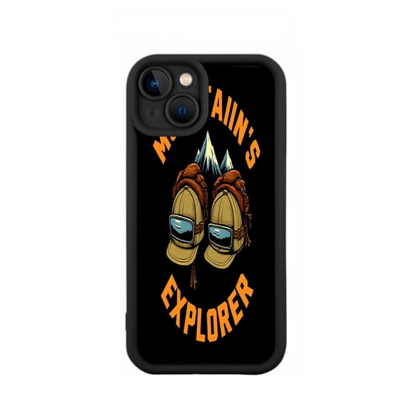 iPhone 15 Case - Lightweight Yellowing Resistant Mountain Peaks Design
