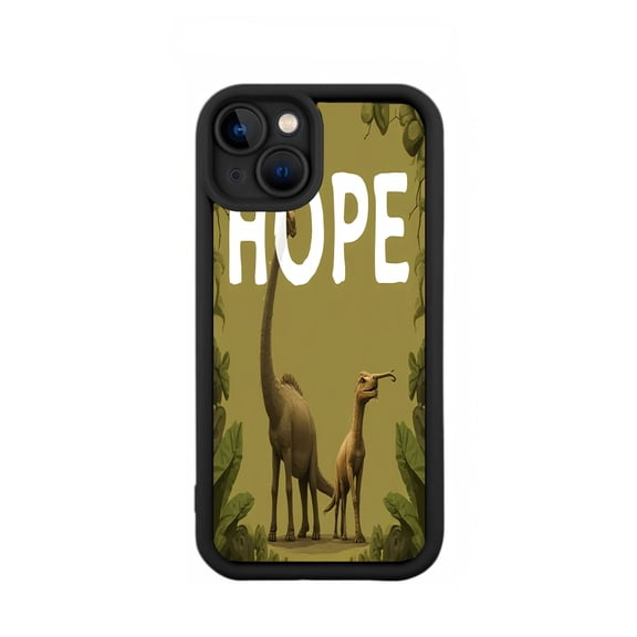 iPhone 15 Case - Lightweight Yellowing Resistant with Bold Design & ' HOPE ' Text on Muted Green Background