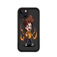 thumbnail image 1 of iPhone 15 Case - Lightweight Yellowing Resistant with Dynamic Cartoon Character Design and Flame Background, 1 of 6