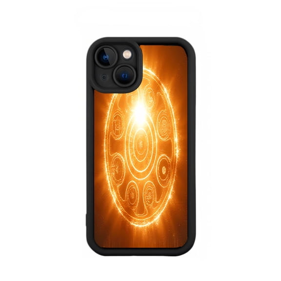 iPhone 15 Case - Lightweight Yellowing Resistant with Mystical Circular Design & Radiant Glow - Stylish Protection for Your Device