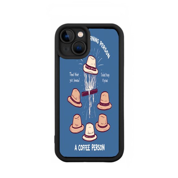 iPhone 15 Case - Lightweight & Yellowing Resistant with Playful Hat Design Perfect for Coffee Lovers - Durable Protection for Your Device
