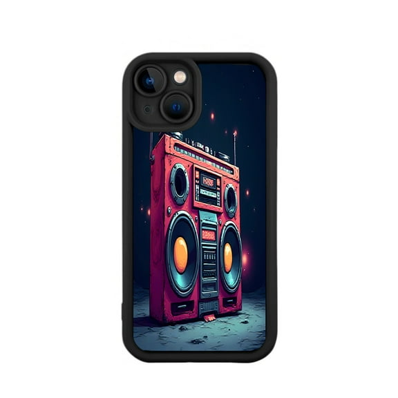 iPhone 15 Case - Lightweight Yellowing Resistant with Retro Pink Boombox Design Perfect for Nostalgic Vibes
