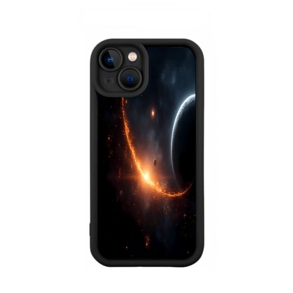 iPhone 15 Case - Lightweight Yellowing Resistant with Stunning Outer Space Design Black Hole & Celestial Bodies Pattern