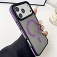 thumbnail image 1 of for iPhone 15 Case, Magnetic Case Compatible with Mag-Safe, Dual-Color Hybrid PC + TPU Protective Phone Case, Military Graded Drop Protection, Anti-Scratch Shockproof Cover, Purple, 1 of 9
