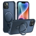 thumbnail image 1 of for iPhone 15 Case Magnetic with Ring Stand, Compatible with Magsafe, Full Body Protective Cover Slim Shockproof Kickstand Hybrid Matte Phone Case for iPhone 15, Darkblue, 1 of 7