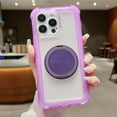 thumbnail image 1 of for iPhone 15 Case with Ring Holder Stand, Secure Hand Grip, Military-Grade Dop Protection Shockproof 3-in-1 Design Matte Frosted Magnetic Back Case for iPhone 15, Purple, 1 of 9