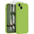 thumbnail image 1 of for iPhone 15 Case, Silicone Upgraded [Camera Protection] Phone Case with [2 Screen Protectors], Soft Anti-Scratch Microfiber Lining Inside, 6.1 inch, Sprout Green, 1 of 11