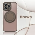 thumbnail image 1 of for iPhone 15 Case with Strong Magnetic Ring Stand, Military-Grade Shockproof, Hybrid Matte Skin-Feeling, Compatible with MagSafe, Kickstand Phone Case for iPhone 15,Brown, 1 of 8