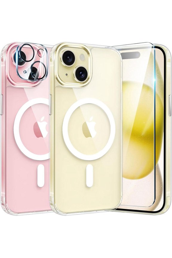 iPhone 15 Case: Support Magnetic Charging Military Grade Drop Protection Anti Yellowing Cell Phone Cover - Rugged Durable Shockproof