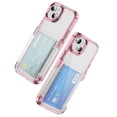 thumbnail image 1 of for iPhone 15 Case Wallet Clear, with Credit Card Holder ID Card Slot Drop Protection Shockproof Anti-Scratch Transparent Cover for Women Men for iPhone 15, Pink, 1 of 8
