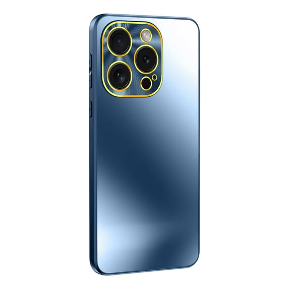 For iPhone 15 Case for Women Men, Dual Color Stylish Matte Back Cover Slim Fit Rugged Shockproof Anti-Scratch Camera Lens Protective Bumper Phone Case for Apple iPhone 15, Titaniumblue