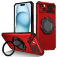 thumbnail image 1 of For iPhone 15 Case, iPhone 15 Case with Invisible Stand, Military Grade Protective Cases with Ring[Adjustable & Foldable] ,Magnetic for iPhone 15 case,Shockproof,Red, 1 of 11