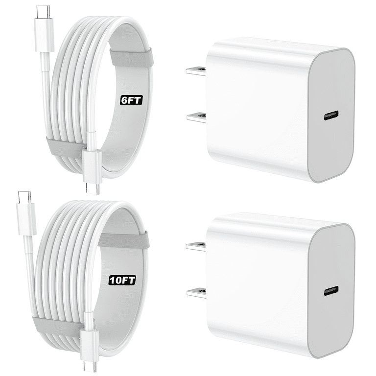 iPhone 15 Charger 10 FT [Apple MFi Certified], 3 Pack 25W USB-C Fast Wall  Charger