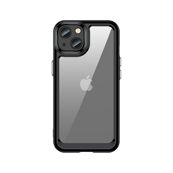 iPhone 15 Clear Case,Decase Soft Rugged Shockproof Phone Cover Anti-Yellow Anti-Scratch Transparent Shell,for Apple iPhone 15 (2023 Release) 6.1 Inch - Black