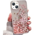 thumbnail image 1 of for iPhone 15 Clear Glitter Case, Bling Moving Liquid Flowing Floating Sparkle Shiny Cute Heart Soft TPU Bumper Shockproof Hard Back Women Girls Protective Case for iPhone 15 6.1 Inch (Red), 1 of 4