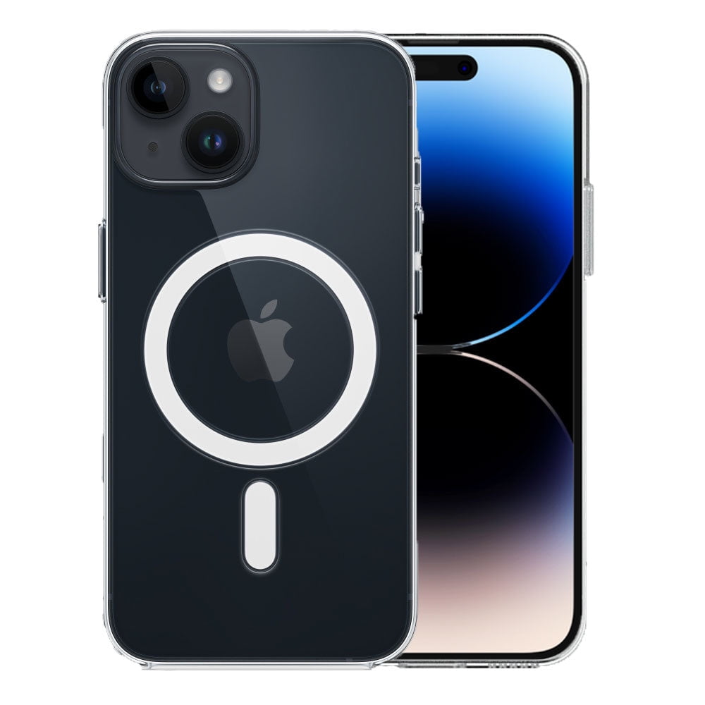 Entronix Magnetic Clear Case Designed for iPhone 15, Hard Back Cover