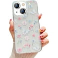 thumbnail image 1 of for iPhone 15 Floral Clear Glitter Case for Women,Cute Flower Design Bling Sparkle Aesthetic Soft TPU Silicone Shockproof Slim Girls Protective Case for iPhone 15 6.1 inch (Butterfly Floret), 1 of 4
