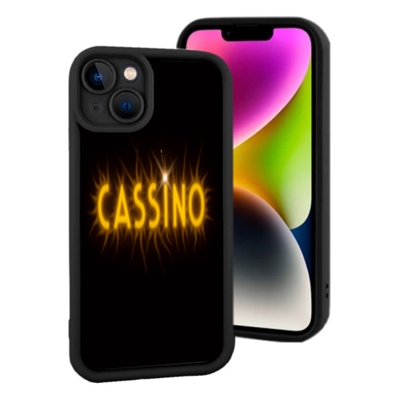 iPhone 15 Lightweight Phone Case - Dynamic ' CASSINO ' Glow with Light Yellowing Resistant Stylish Protection for Your Device