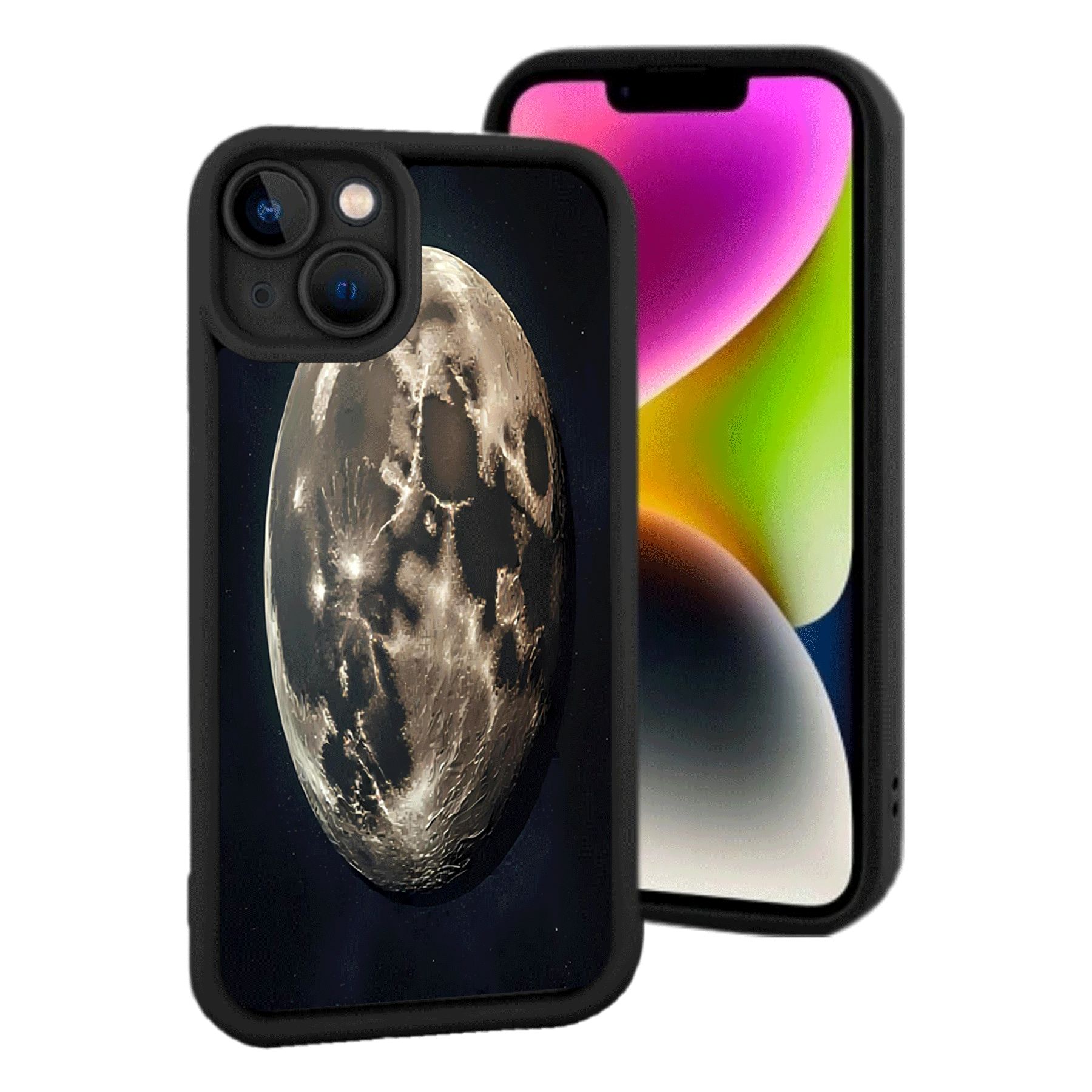 Mooncase iPhone 15 Lightweight Phone Case - Stunning Moon in Outer Space Design ...