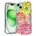 thumbnail image 1 of for iPhone 15 Magnetic Case Compatible with Mag-Safe, Aesthetic Floral Butterfly Pattern Wave Edge Case for Girls Women, Anti-Drop Shockproof Protective Hard Phone Cover for iPhone 15, Floral-A, 1 of 7