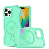 for iPhone 15 Magnetic Case, [Military Grade Drop Protection] Fashionable Color Triple-Layers Shockproof Protective Rugged Phone Cover Support Wireless Charging for iPhone 15, Mint