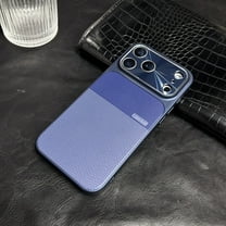 for iPhone 15 Magnetic Phone Case with Built-in Camera Lens Protector, Compatible with Mag-Safe, Military Grade Drop Protection Slim Pattern Shockproof Cover for iPhone 15, Blue