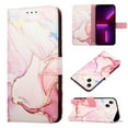 thumbnail image 1 of for iPhone 15 PU Leather Wallet case, Marble Pattern Credit Card Holder,Flip Folio Book Kickstand Cover Women Men with Long + Short Strap for iPhone 15 6.1 inch 2023, Rosegold Marble, 1 of 6