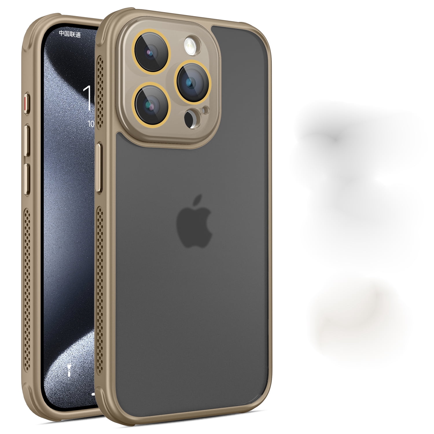 for iPhone 15 Phone Case (Drop Protection),With Lens Films,Metal Button ...