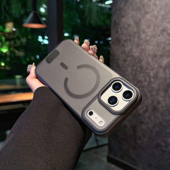 For iPhone 15 Phone Case,Matte Translucent Back Design,Compatible with Mag-Safe,Ultra Slim Shockproof Anti-fall Anti-Scratch Drop Protection Anti-Fingerprint Phone Case Cover,Black