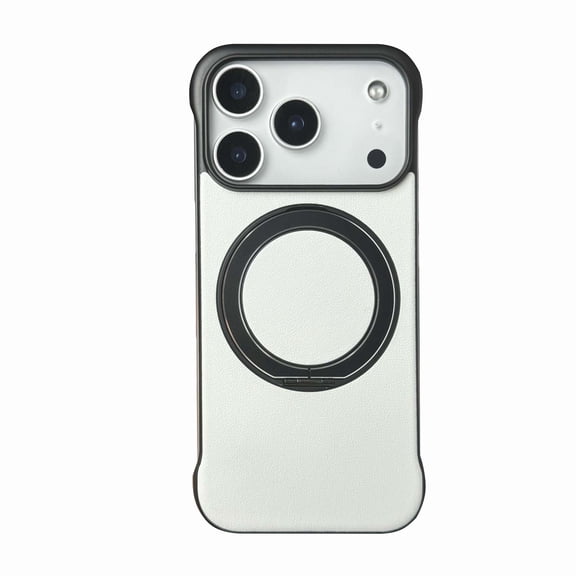 For iPhone 15 Phone Case,With Contractile Ring Kickstand,Ultra Slim No Frame Design,Anti-Scratch Shockproof Anti-fall Drop Protection,Rugged Thin Fit Bumper Phone Case Cover,Whiteblack