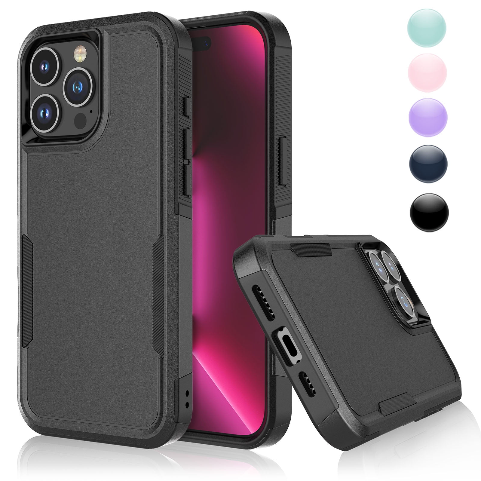 na　iPhone 16 Pro ケース For iPhone 15 Plus 14 13 16 Pro Max Phone Case Cover，Sturdy Phone