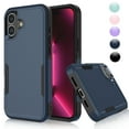 thumbnail image 1 of For iPhone 15 Plus 14 13 16 Pro Max Phone Case Cover，Sturdy Phone Case for iPhone 16 6.1",Njjex Shockproof Heavy Duty Armor Hard Plastic & Rubber Rugged Bumper 2-in-1 Case Cover -Blue, 1 of 6