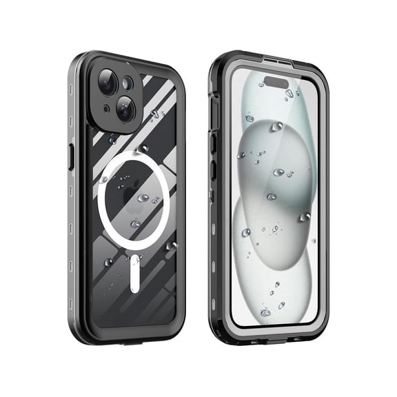 for iPhone 15 Plus 6.7 inch Waterproof Case Magnetic, [Compatible with MagSafe][with Screen Protector][IP68 Underwater][15FT Military Dropproof][Dustproof] Phone Cover for iPhone 15 Plus 6.7" Red