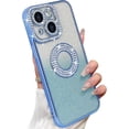 thumbnail image 1 of for iPhone 15 Plus Bling Case Women Girls Luxury Gradient Glitter Diamond Case Sparkle Rhinestone Camera Lens Protection Soft Silicone Shockproof Cover for iPhone 15 Plus 6.7 inch, Blue, 1 of 12